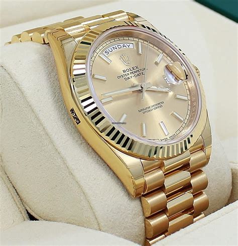 mens used classic gold day date rolex president for sale|pre owned rolex president 40mm.